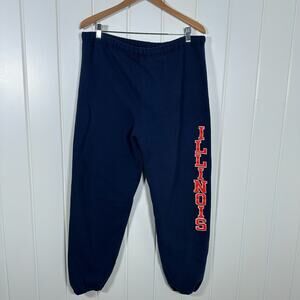 VTG 90's Russell Athletic University Of Illinois Sweatpants Large Writing On Leg